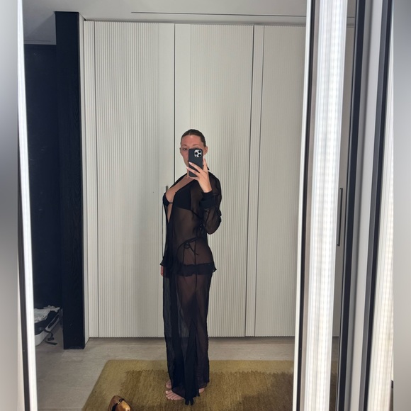 Christopher Esber Dresses & Skirts - Christopher Esber Sheer Black Maxi Dress